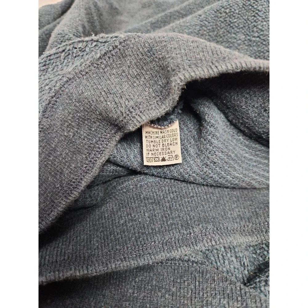 Tommy Bahama Mens Blue Sweater Medium M 100% Cotton Textured Knit V-Neck